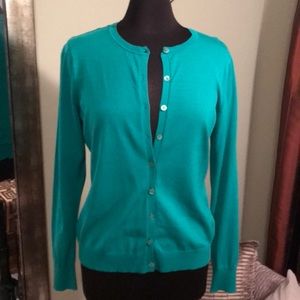 August Silk Cardigan Sweater, Size L, NWT